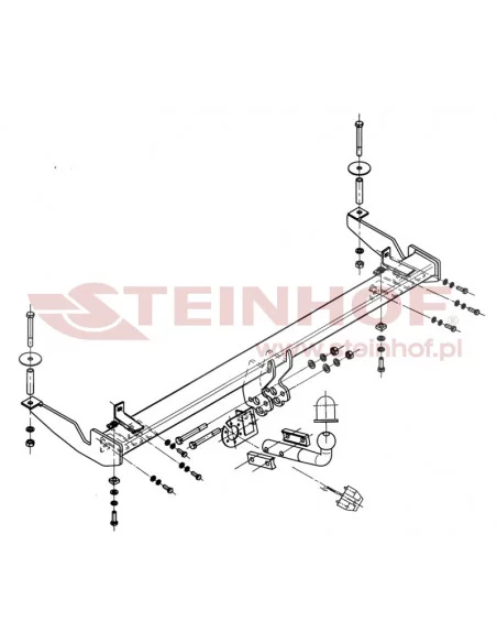 Hak holowniczy Steinhof F-058 do Fiat Doblo