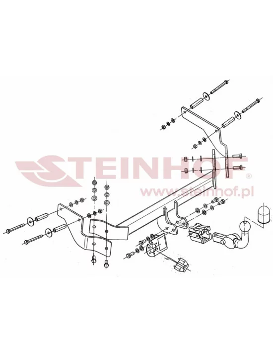 Hak holowniczy Steinhof F-073 do Fiat Fiorino