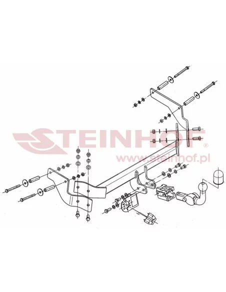 Hak holowniczy Steinhof F-073 do Fiat Fiorino