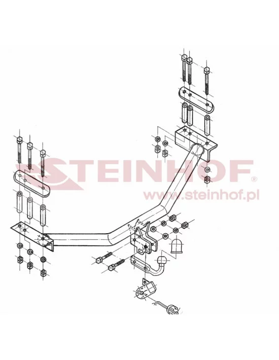 Hak holowniczy Steinhof F-110 do Fiat Multipla