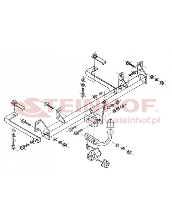 Hak holowniczy Steinhof F-116 do Fiat Panda
