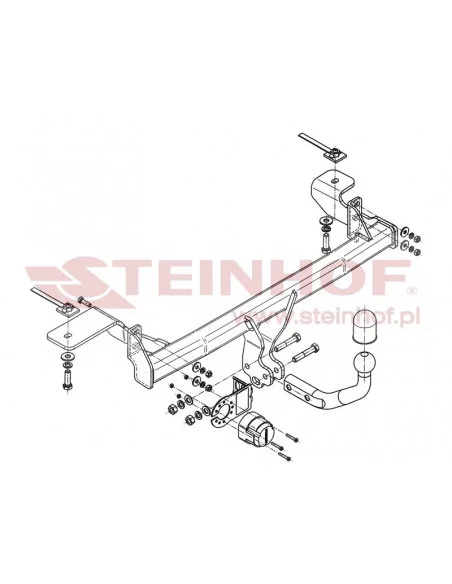 Hak holowniczy Steinhof F-123 do Fiat Panda 4x4