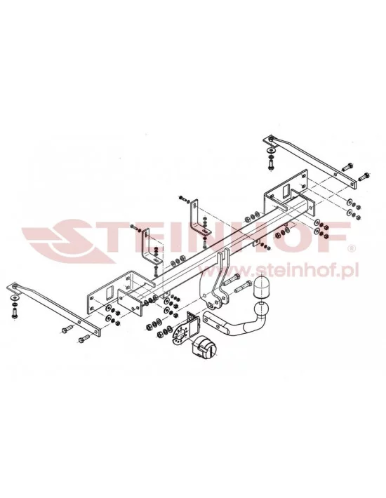Hak holowniczy Steinhof F-114 do Fiat Panda