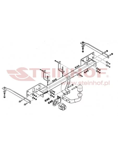 Hak holowniczy Steinhof F-114 do Fiat Panda