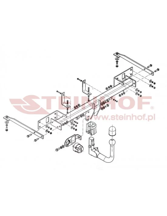 Hak holowniczy Steinhof F-115 do Fiat Panda