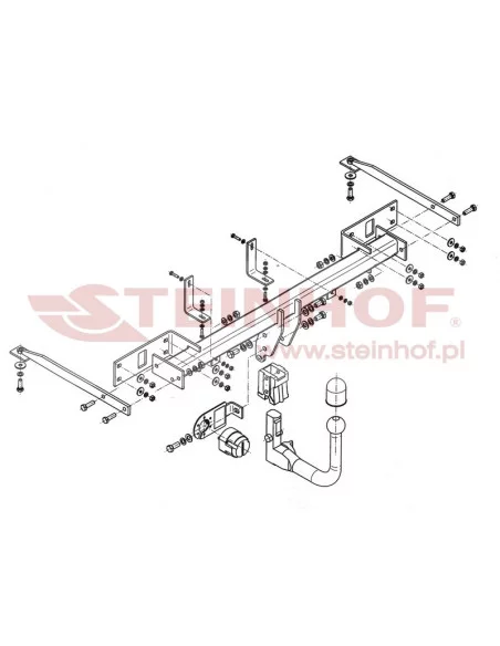 Hak holowniczy Steinhof F-115 do Fiat Panda