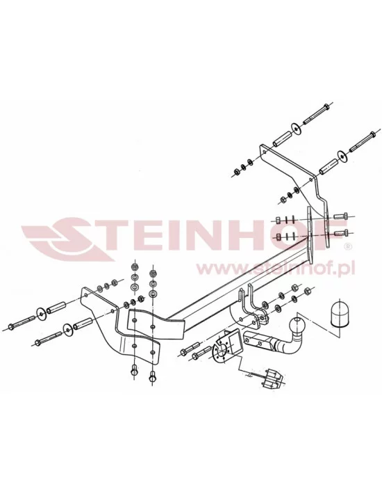 Hak holowniczy Steinhof F-072 do Fiat Qubo Hak holowniczy Steinhof F-072 do Fiat Qubo