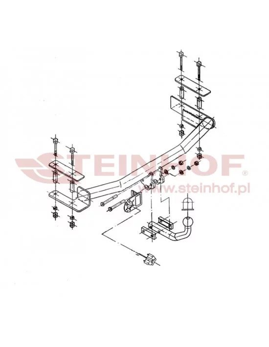 Hak holowniczy Steinhof F-221 do Ford Escort Bolero Hak holowniczy Steinhof F-221 do Ford Escort Bolero