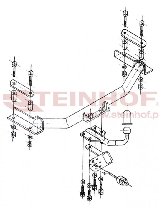 Hak holowniczy Steinhof F-226 do Ford Fiesta