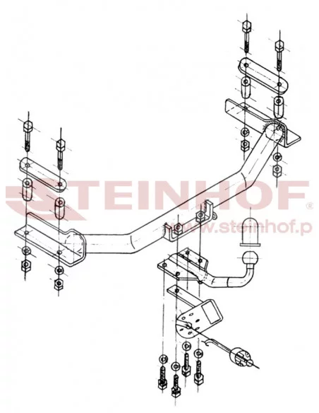 Hak holowniczy Steinhof F-226 do Ford Fiesta