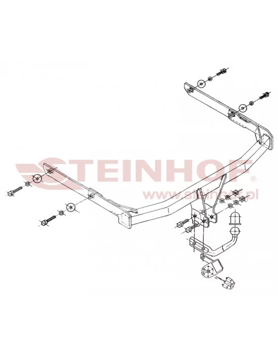Hak holowniczy Steinhof F-236 do Ford Fusion