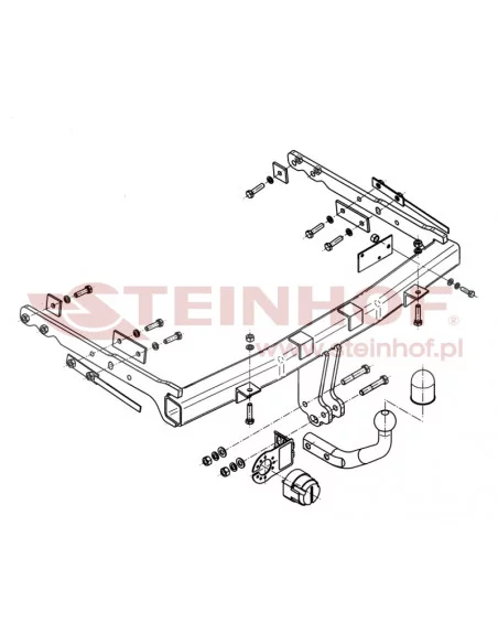 Hak holowniczy Steinhof F-245 do Ford S-Max