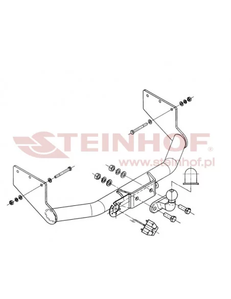 Hak holowniczy Steinhof F-296 do Ford Transit Hak holowniczy Steinhof F-296 do Ford Transit