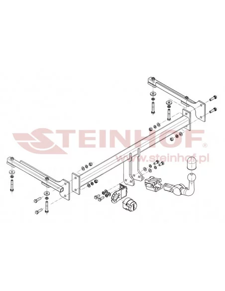 Hak holowniczy Steinhof H-041 do Honda Civic