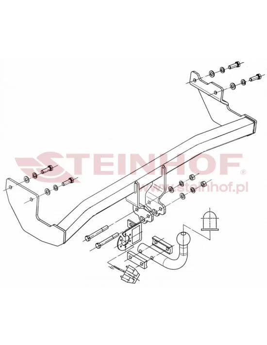Hak holowniczy Steinhof H-238 do Hyundai Getz