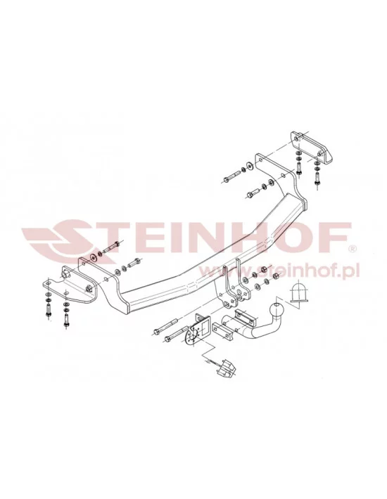 Hak holowniczy Steinhof K-006 do Kia Carens Hak holowniczy Steinhof K-006 do Kia Carens