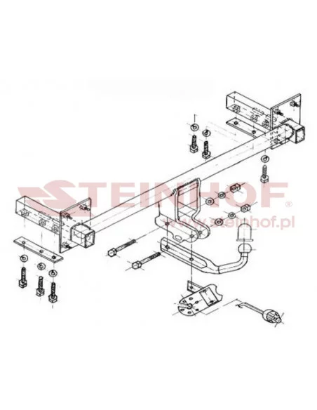 Hak holowniczy Steinhof K-020 do Kia Shuma