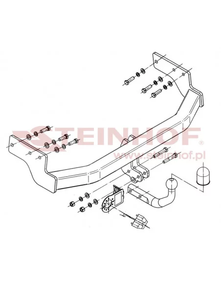 Hak holowniczy Steinhof M-034 do Mazda CX-9