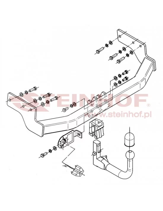 Hak holowniczy Steinhof M-035 do Mazda CX-9