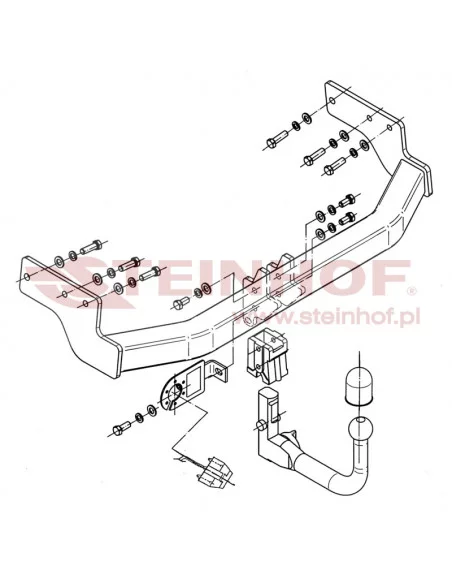 Hak holowniczy Steinhof M-035 do Mazda CX-9