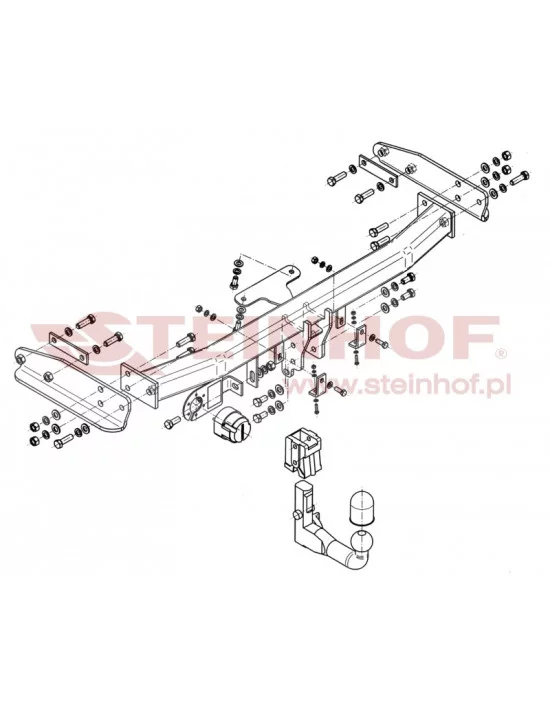 Hak holowniczy Steinhof M-051 do Mazda Tribute Hak holowniczy Steinhof M-051 do Mazda Tribute