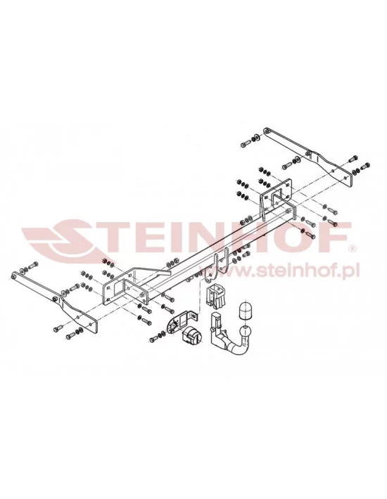Hak holowniczy Steinhof M-137 do Mercedes-Benz GLK