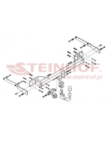 Hak holowniczy Steinhof M-137 do Mercedes-Benz GLK