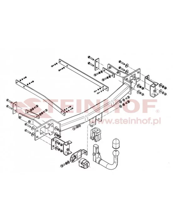 Hak holowniczy Steinhof M-127 do Mercedes-Benz E Klasa