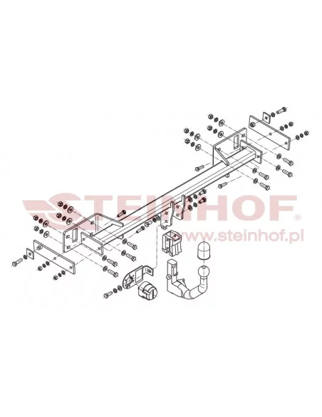 Hak holowniczy Steinhof M-102 do Mercedes-Benz B Klasa