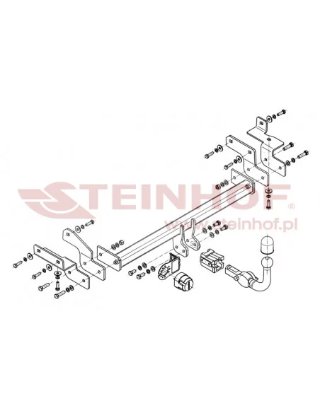 Hak holowniczy Steinhof M-341 do Mitsubishi Lancer