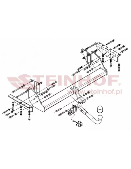 Hak holowniczy Steinhof M-352 do Mitsubishi Pajero