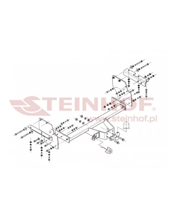 Hak holowniczy Steinhof M-348 do Mitsubishi Pajero