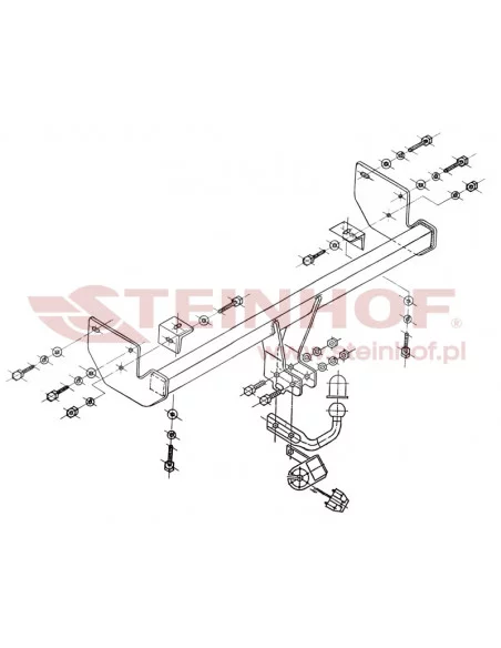Hak holowniczy Steinhof M-375 do Mitsubishi Space Star