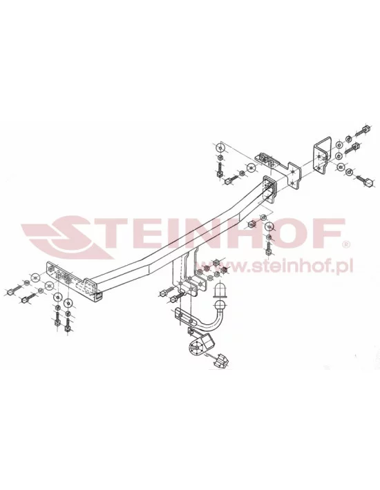 Hak holowniczy Steinhof N-012 do Nissan Almera