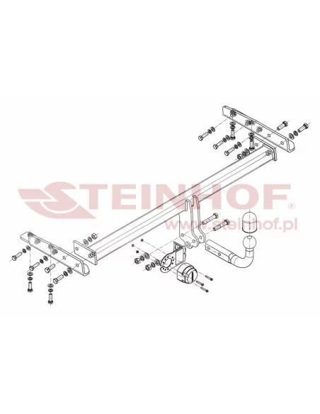Hak holowniczy Steinhof N-014 do Nissan Almera