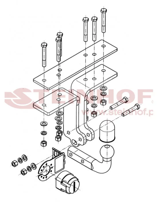 Hak holowniczy Steinhof N-080 do Nissan Pathfinder