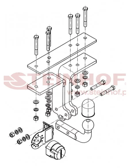 Hak holowniczy Steinhof N-080 do Nissan Pathfinder