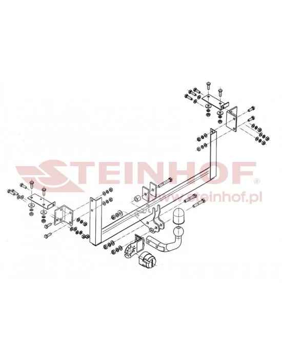 Hak holowniczy Steinhof S-376 do Nissan Pixo