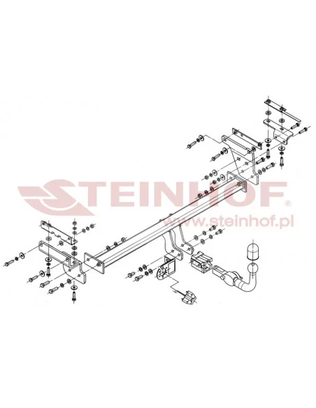 Hak holowniczy Steinhof N-095 do Nissan Qashqai +2