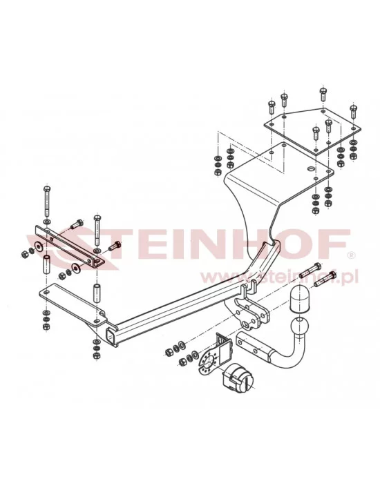 Hak holowniczy Steinhof S-374 do Opel Agila