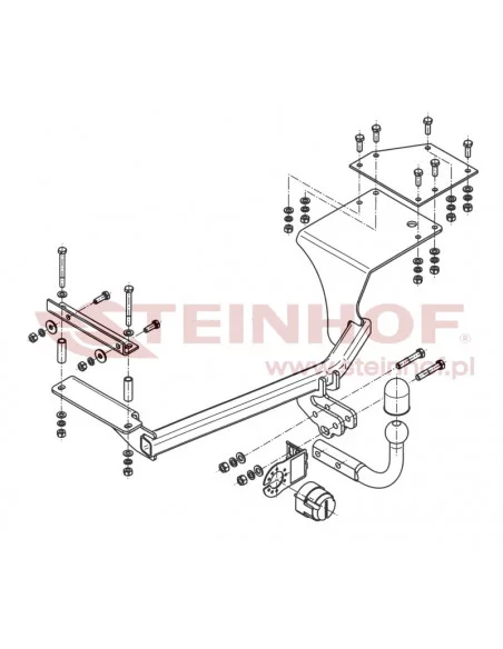 Hak holowniczy Steinhof S-374 do Opel Agila