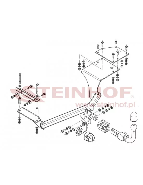 Hak holowniczy Steinhof S-375 do Opel Agila