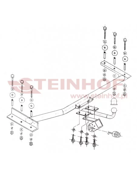 Hak holowniczy Steinhof O-105 do Opel Astra
