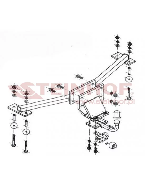 Hak holowniczy Steinhof O-110 do Opel Astra