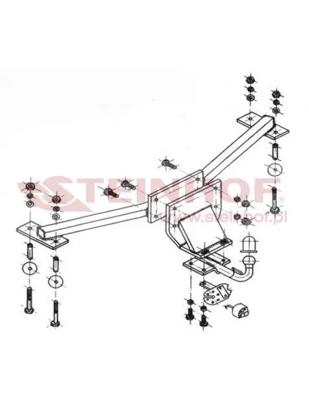 Hak holowniczy Steinhof O-110 do Opel Astra
