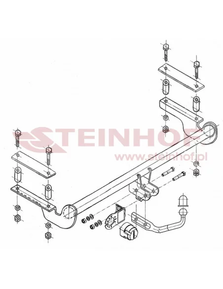 Hak holowniczy Steinhof O-112 do Opel Astra