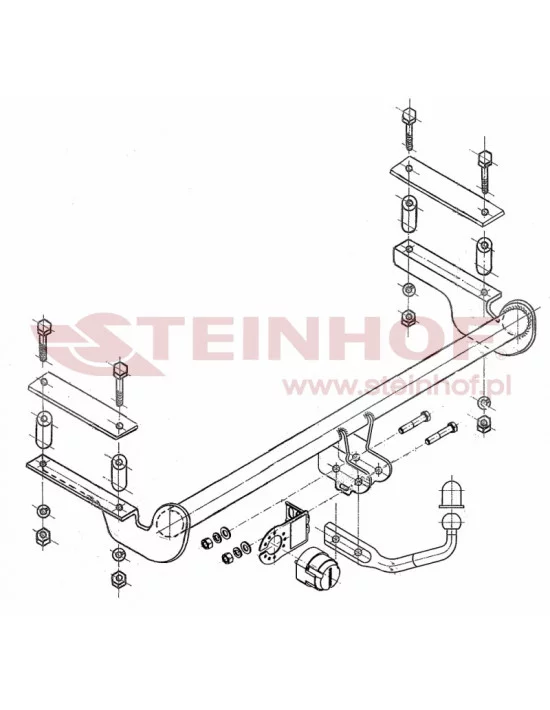 Hak holowniczy Steinhof O-112 do Opel Astra
