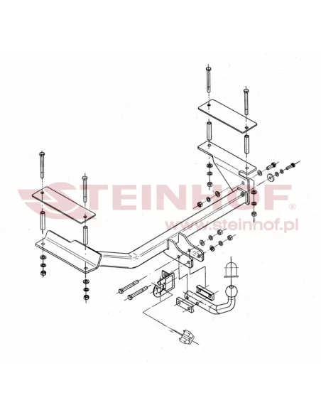 Hak holowniczy Steinhof O-113 do Opel Astra