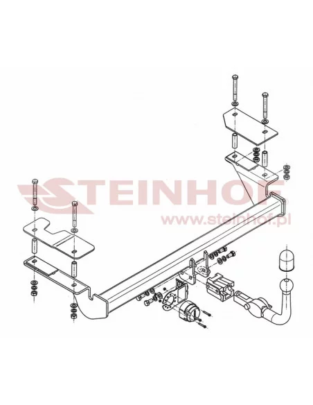 Hak holowniczy Steinhof O-117 do Opel Astra