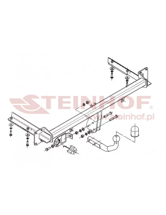 Hak holowniczy Steinhof O-140 do Opel Astra